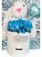 Özel Kututusunda; 45 cm Beyaz Jellycat Tavşan, 5'li Ayıcık ve Folyo Kalp Balonlu Set-Ayıcık Buketi 3
