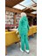Kapşonlu O Yaka Sade Basic Ikili Eşofman Spor Takımı - 3039 - Benetton Yeşil 3