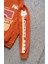 Cherry Fox Turuncu Baskılı Motorcu Sweatshirt 5