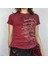 Kırmızı Skull Life Cyber Grunge Kısa Kollu Crop 2