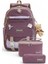 Relaxion 2144-1396 Kore Tarzı Unisex Çocuk Üçlü Set Ilkokul Sırt Çantası - NKT02144-MOR-TEKEBAT 1