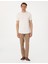 Erkek Kahverengi Carrot Fit %100 Keten Kanvas Pantolon 50285714-VR197 1