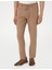 Erkek Kahverengi Carrot Fit %100 Keten Kanvas Pantolon 50285714-VR197 2