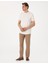 Erkek Kahverengi Carrot Fit %100 Keten Kanvas Pantolon 50285714-VR197 3