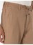 Erkek Kahverengi Carrot Fit %100 Keten Kanvas Pantolon 50285714-VR197 5