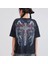 Siyah Vintage Angel Wings Cross Cyber Grunge Unisex T-Shirt 2