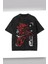 Siyah Yıkamalı Sonic Red Line Stars Unisex T-Shirt 1