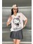 Pembe Çizgili V Yaka Hello Kitty Whoosis Unisex T-Shirt 1