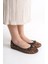 705 Leopar Fiyonklu Comfort Casual Kadın Babet 1