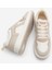 Kadın Sneaker Yüksek Taban Spor Ayakkabı Aryan Bej 8