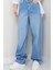 Dökümlü Baggy Kot Pantolon 1513 - Açık Mavi 1