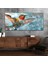 Yatay Saatli Yandan Sanat Temalı Cam Tablo YSYS368 1