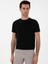 Erkek Siyah Slim Fit Bisiklet Yaka %100 Pamuk Basic T-Shirt 50310013-VR046 3