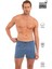 Özkan 0041 Erkek %100 Pamuklu Şardonlu Klasik Rahat Kesim Havlu Bel Süprem Penye Boxer 1