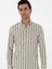 Erkek Haki Slim Fit Çizgili Pamuklu Gömlek 50311079-VR027 3