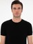 Erkek Siyah Slim Fit Bisiklet Yaka Triko T-Shirt 50309840-VR046 2