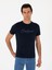 Erkek Lacivert Slim Fit Bisiklet Yaka T-Shirt 50310035-VR033 1