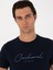 Erkek Lacivert Slim Fit Bisiklet Yaka T-Shirt 50310035-VR033 2