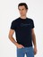 Erkek Lacivert Slim Fit Bisiklet Yaka T-Shirt 50310035-VR033 3