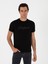 Erkek Siyah Slim Fit Bisiklet Yaka T-Shirt 50310035-VR046 1