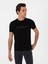 Erkek Siyah Slim Fit Bisiklet Yaka T-Shirt 50310035-VR046 3