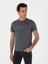 Erkek Antrasit Slim Fit Bisiklet Yaka T-Shirt 50310035-VR006 3