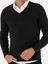 Erkek Antrasit Melanj Slim Fit V Yaka Basic Triko Kazak 50231721-VR081 6