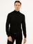 Erkek Siyah Slim Fit Balıkçı Yaka Basic Triko Kazak 50227794-VR046 1
