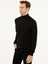 Erkek Siyah Slim Fit Balıkçı Yaka Basic Triko Kazak 50227794-VR046 3