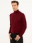 Erkek Bordo Slim Fit Balıkçı Yaka Basic Triko Kazak 50227794-VR014 3