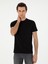 Erkek Siyah Slim Fit Bisiklet Yaka Merserize Basic T-Shirt 50305451-VR046 3