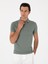 Erkek Çağla Yeşili Slim Fit Polo Yaka Pamuklu Basic T-Shirt 50300934-VR016 3