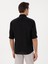 Erkek Siyah Regular Fit %100 Keten Gömlek 50303617-VR046 5