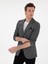 Erkek Antrasit Slim Fit Keten Karışımlı Ceket 50306892-VR006 3