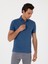 Erkek Indigo Slim Fit %100 Pamuk Polo Yaka T-Shirt 50300934-VR028 3