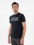 Erkek Siyah Slim Fit Bisiklet Yaka Desenli T-Shirt 50302274-VR046 1