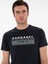Erkek Siyah Slim Fit Bisiklet Yaka Desenli T-Shirt 50302274-VR046 2