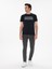 Erkek Siyah Slim Fit Bisiklet Yaka Desenli T-Shirt 50302274-VR046 4