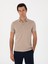 Erkek Koyu Bej Slim Fit Polo Yaka Pamuklu Basic T-Shirt 50300934-VR088 1