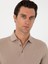 Erkek Koyu Bej Slim Fit Polo Yaka Pamuklu Basic T-Shirt 50300934-VR088 2