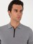 Erkek Gri Slim Fit Fermuarlı Polo Yaka Triko T-Shirt 50300817-VR024 2