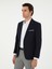 Erkek Lacivert Slim Fit Yün Karışımlı Klasik Ceket 50306044-VR033 3