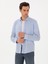 Erkek Açık Mavi Slim Fit Pamuk Karışımlı Alttan Biritli Fitilli Gömlek 50304495-VR003 1