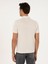 Erkek Ekru Slim Fit Keten Karışımlı Fermuarlı Polo Yaka T-Shirt 50286256-VR019 5