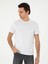 Erkek Beyaz Slim Fit Bisiklet Yaka Merserize Basic T-Shirt 50305451-VR013 1