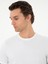Erkek Beyaz Slim Fit Bisiklet Yaka Merserize Basic T-Shirt 50305451-VR013 2
