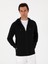 Erkek Siyah Regular Fit Tam Fermuarlı Kapüşonlu Sweatshirt 50300994-VR046 1