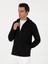 Erkek Siyah Regular Fit Tam Fermuarlı Kapüşonlu Sweatshirt 50300994-VR046 3