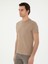Erkek Vizon Slim Fit Bisiklet Yaka Merserize Basic T-Shirt 50305451-VR052 1