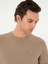 Erkek Vizon Slim Fit Bisiklet Yaka Merserize Basic T-Shirt 50305451-VR052 2